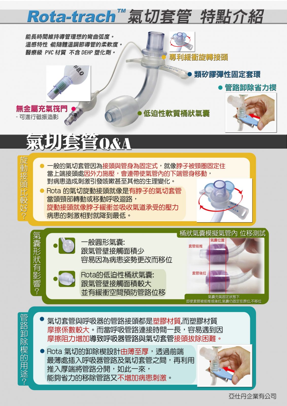 Rota Trach 標準型氣切套管 亞仕丹企業有限公司